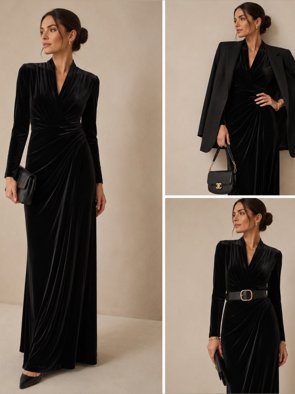 Tadashi Shoji Brinda Velvet Dress Size XS